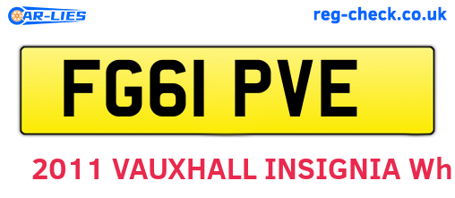 FG61PVE are the vehicle registration plates.