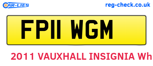 FP11WGM are the vehicle registration plates.