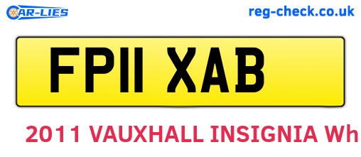 FP11XAB are the vehicle registration plates.