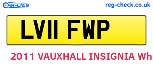 LV11FWP are the vehicle registration plates.