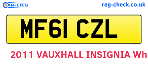 MF61CZL are the vehicle registration plates.