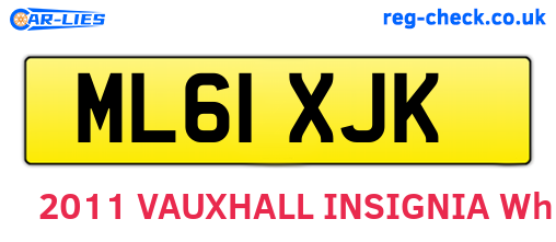 ML61XJK are the vehicle registration plates.