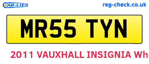 MR55TYN are the vehicle registration plates.