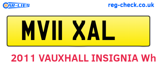 MV11XAL are the vehicle registration plates.