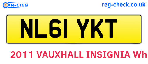 NL61YKT are the vehicle registration plates.
