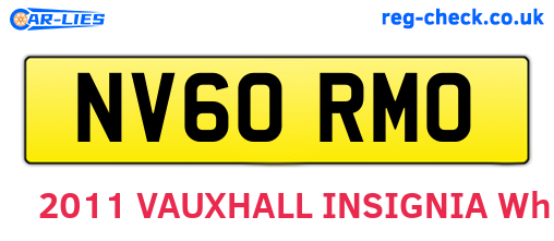 NV60RMO are the vehicle registration plates.