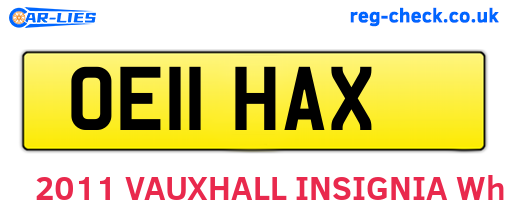 OE11HAX are the vehicle registration plates.