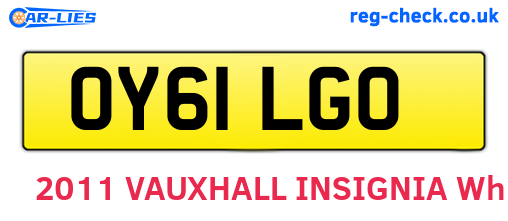 OY61LGO are the vehicle registration plates.