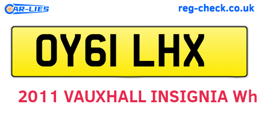 OY61LHX are the vehicle registration plates.