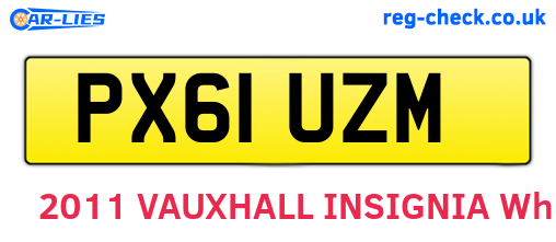 PX61UZM are the vehicle registration plates.