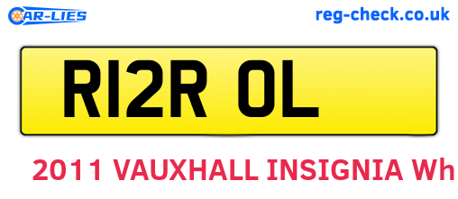 R12ROL are the vehicle registration plates.