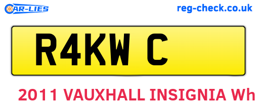 R4KWC are the vehicle registration plates.