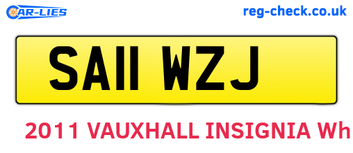 SA11WZJ are the vehicle registration plates.
