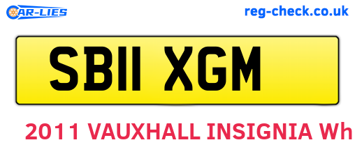 SB11XGM are the vehicle registration plates.