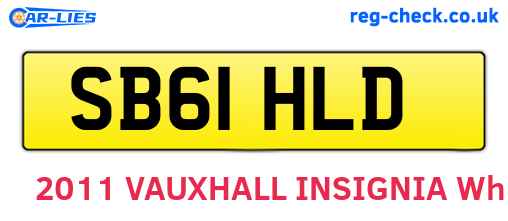 SB61HLD are the vehicle registration plates.