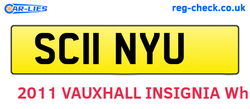 SC11NYU are the vehicle registration plates.