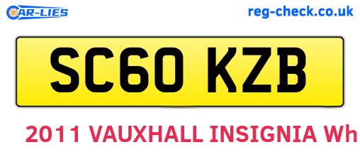 SC60KZB are the vehicle registration plates.