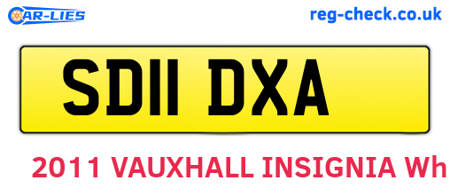 SD11DXA are the vehicle registration plates.