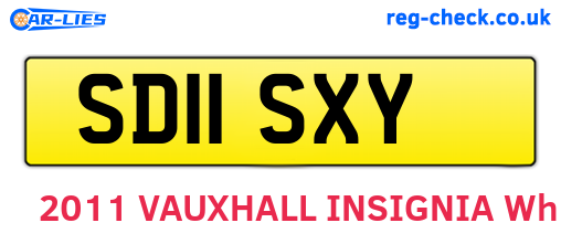 SD11SXY are the vehicle registration plates.