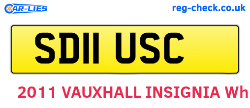 SD11USC are the vehicle registration plates.