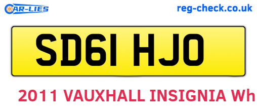 SD61HJO are the vehicle registration plates.