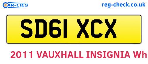 SD61XCX are the vehicle registration plates.