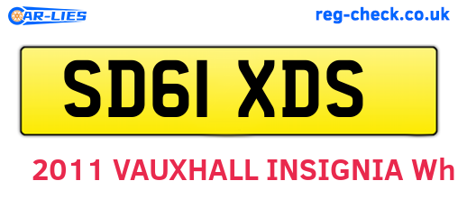 SD61XDS are the vehicle registration plates.