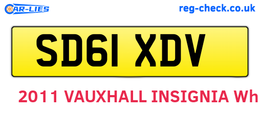 SD61XDV are the vehicle registration plates.