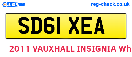 SD61XEA are the vehicle registration plates.