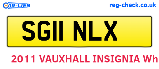 SG11NLX are the vehicle registration plates.
