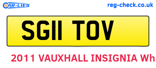 SG11TOV are the vehicle registration plates.
