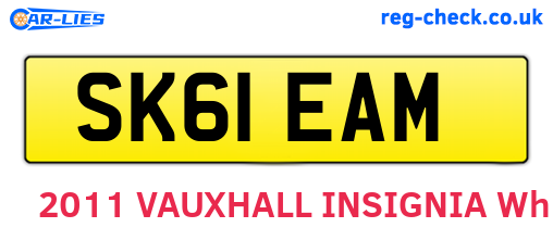 SK61EAM are the vehicle registration plates.