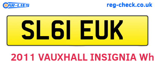 SL61EUK are the vehicle registration plates.