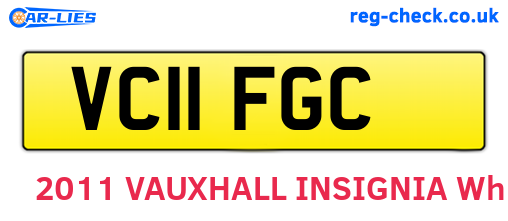 VC11FGC are the vehicle registration plates.