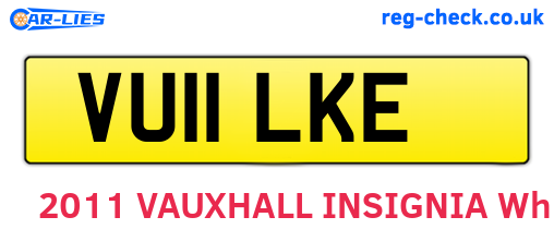 VU11LKE are the vehicle registration plates.