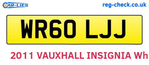 WR60LJJ are the vehicle registration plates.
