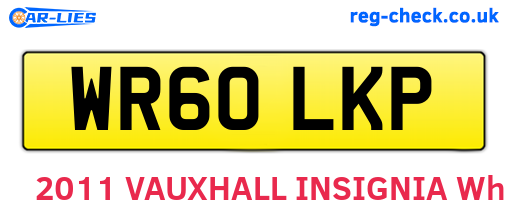 WR60LKP are the vehicle registration plates.
