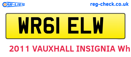 WR61ELW are the vehicle registration plates.