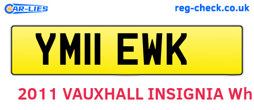 YM11EWK are the vehicle registration plates.