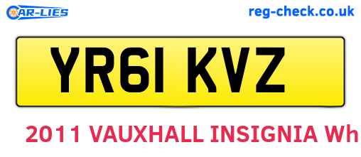 YR61KVZ are the vehicle registration plates.