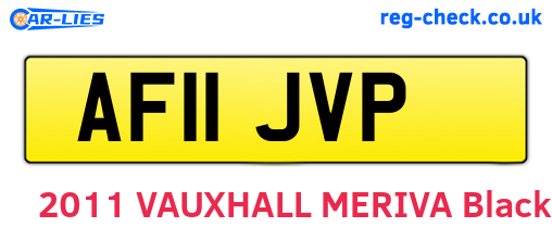 AF11JVP are the vehicle registration plates.