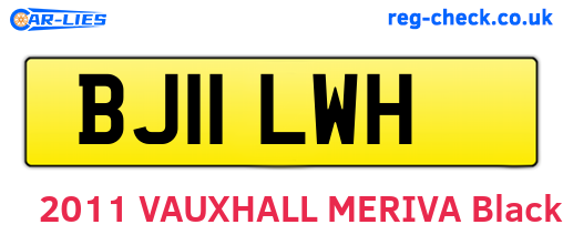 BJ11LWH are the vehicle registration plates.