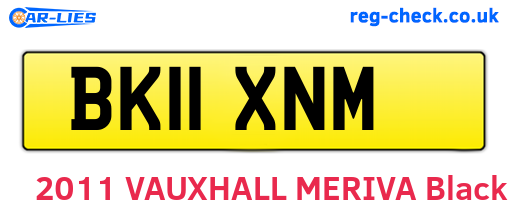 BK11XNM are the vehicle registration plates.