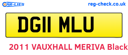 DG11MLU are the vehicle registration plates.
