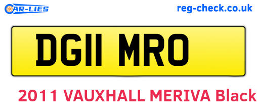 DG11MRO are the vehicle registration plates.