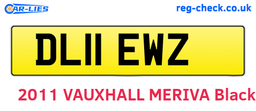 DL11EWZ are the vehicle registration plates.