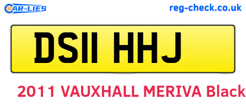 DS11HHJ are the vehicle registration plates.