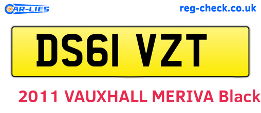 DS61VZT are the vehicle registration plates.