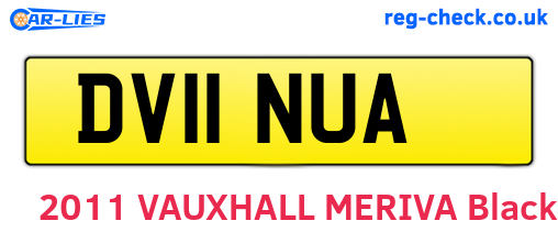 DV11NUA are the vehicle registration plates.