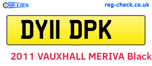 DY11DPK are the vehicle registration plates.